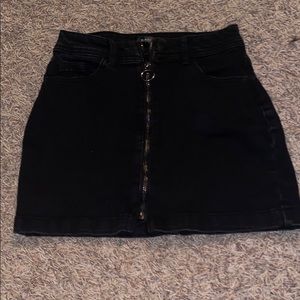 Black mini skirt